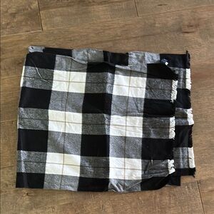 Black and White Plaid Scarf